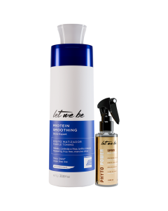 Kit Blond Protein Smoothing Passo Único - 1000ml + Protetor Térmico - 60ml